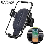 Support de téléphone Voiture Ventilation Gravité Support Telephone Voiture Grille Aeration pour IPhone XS/XR/X/8/7/6P, Samsung S10/S9/S8/S7 Note Huawei LG Sony